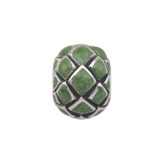 Persona Sterling Silver Pearlized Green Enamel Snake Skin Bead   Zales