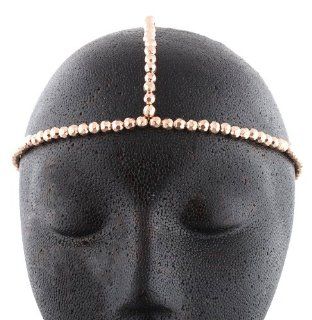 2 Pieces of Rose Gold Adjustable Soccer Ball Style Beaded Head Chain: Jewelry