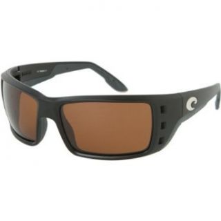 Costa Permit Polarized Sunglasses   Costa 580 Glass Lens Matte Black/Copper, One Size: Clothing