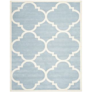 Safavieh Handmade Moroccan Chatham Blue Geometric pattern Wool Rug (89 X 12)
