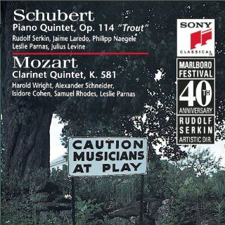Schubert: Piano Quintet  Trout, d. 667 / Mozart: Clarinet Quintet, K. 581: Music
