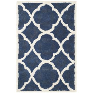 Safavieh Handmade Moroccan Chatham Geometric pattern Blue Wool Rug (2 X 3)