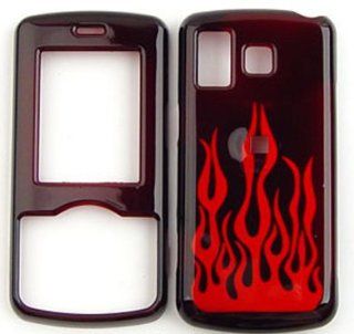 LG RHYTHM ax585 ux585 Transparent Red Flame Hard Case/Cover/Faceplate/Snap On/Housing: Cell Phones & Accessories