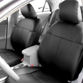 Fh Group Custom Fit Black Leatherette 2009 2011 Toyota Corolla Seat Covers (front Set)