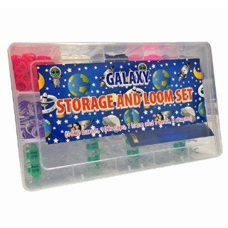 Galaxy Loom Storage and Loom Set Case (1600 Bands and 6 Charms Included) Toys & Games