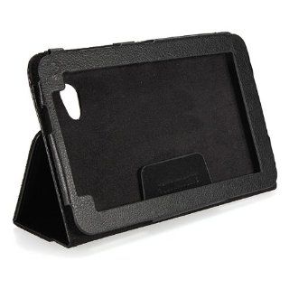 black PU Leather 7" Tablet PC Stand Case cover for Samsung Galaxy Tab P6200 P6210: Cell Phones & Accessories