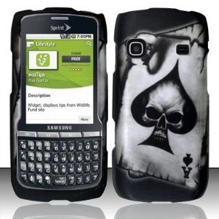Spade Skull Rubberized Hard Faceplate Cover Phone Case for Samsung Replenish M580: Cell Phones & Accessories