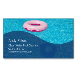 Pool Cleaner Business Card Clear Swimming Pool