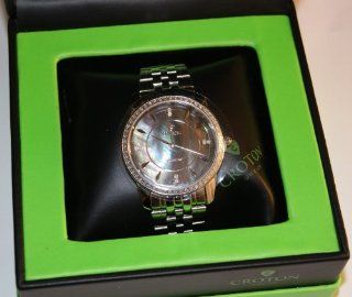Croton 0.5 CT TW Diamond GENTS STAINLESS STEEL Swiss Quartz Watch: Watches