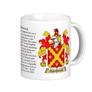 Hardwick, the Origin, the Meaning and the Crest Mugs