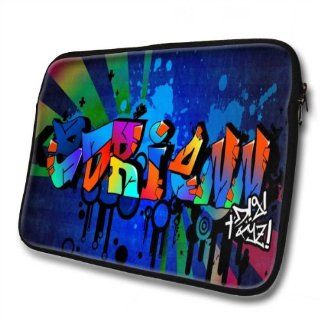 "Graffiti Names" designed for Adrienn, Designer 14''   39x31cm, Black Waterproof Neoprene Zipped Laptop Sleeve / Case / Pouch.: Cell Phones & Accessories