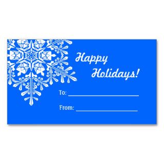 Christmas Snowflake Gift Tag Business Card