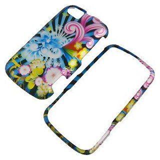 Neon Floral Protector Case for Motorola Admiral XT603: Cell Phones & Accessories