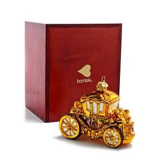 christmas decoration golden coach by bombki