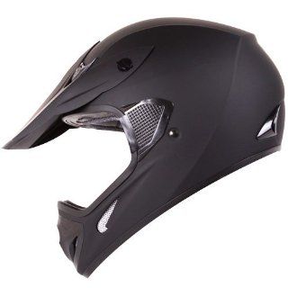 Matte Black Motocross ATV Dirt Bike Open Face Helmet Model#602 (Medium): Automotive