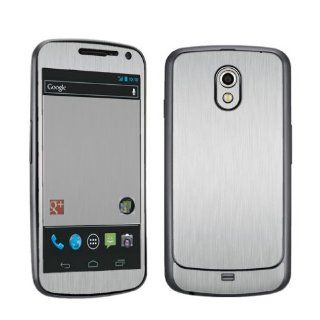Samsung Galaxy Nexus i515 Verizon Vinyl Protection Decal Skin Brushed Metal: Cell Phones & Accessories