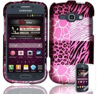 SAMSUNG GALAXY PREVAIL 2 PINK EXOTIC ANIMAL RUBBERIZED COVER SNAP ON HARD CASE + SCREEN PROTECTOR from [ACCESSORY ARENA]: Cell Phones & Accessories