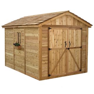 Outdoor Living Today Gable Cedar Storage Shed (Common: 8 ft x 12 ft; Interior Dimensions: 7.85 ft x 11.38 ft)