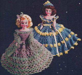 Vintage Crochet PATTERN to make   7 8 inch Doll Clothes Dress Two. NOT a finished item. This is a pattern and/or instructions to make the item only. : Other Products : Everything Else
