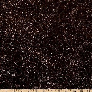 60'' Wide Stretch Velvet Glitter Gold/Brown Fabric By The Yard:
