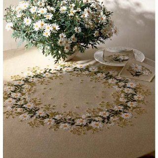 Oxeye Daisy Tablecloth Counted Cross Stitch Kit: