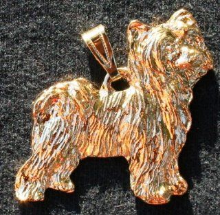 Chinese Crested Powder Puff Dog 24k Gold Plated Pewter Pendant USA Made : Other Products : Everything Else