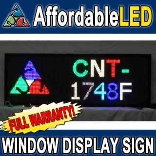 Programmable Scrolling LED Sign   Indoor Display   17 inch (H) x 48 inch (w) (Multi Color) : Business And Store Signs : Office Products