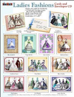 ScrapSMART   Ladies Fashions Cards & Envelopes: Software Collection   Microsoft Word, Jpg, and PDF files for Mac [Download]: Software