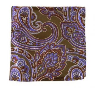100% Silk Woven Brown and Lavender Aaron Paisley Pocket Square at  Mens Clothing store: Handkerchiefs