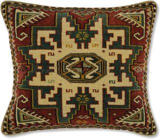 Shop 100% Wool Handmade Hand Knotted Authentic Lesghi Star Kuba Shirvan Caucasian Oriental Rug Decorative Throw Pillow. 12.5" x 15.5". at the  Home Dcor Store