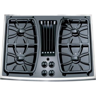 GE Profile 4 Burner Downdraft Gas Cooktop (Stainless) (Common: 30 in; Actual 30 in)