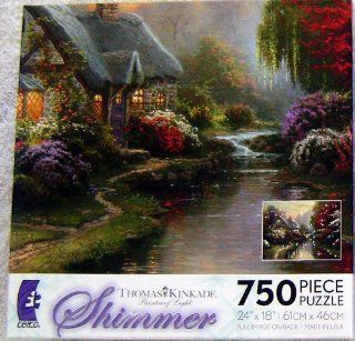 Thomas Kinkade Shimmer A Quiet Evening 750 Pieces Puzzle: Toys & Games