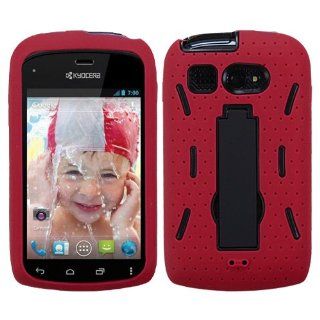 IMAGITOUCH(TM) 4 Item Combo KYOCERA C5170 (Hydro) Black Red Symbiosis Stand Hard Case Protector Faceplate Cover (Stylus pen, ESD Shield bag, Pry Tool, Phone Cover): Cell Phones & Accessories