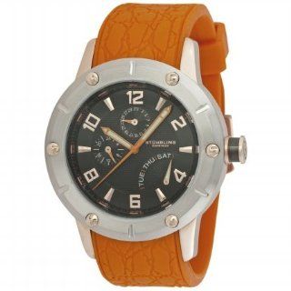 Stuhrling Original Men's 622.3346F1 Torino Lista Swiss Quartz Orange Watch: Watches