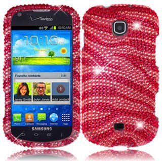 For Samsung Galaxy Stellar i200 Full Diamond Bling Cover Case Pink Zebra Accessory: Cell Phones & Accessories