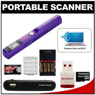 VuPoint Magic Wand II Portable Photo & Document Scanner with Wi Fi (Purple) with 16GB Card + Carrying Case + Batteries & Charger + Accessory Kit: VUPOINT: Electronics