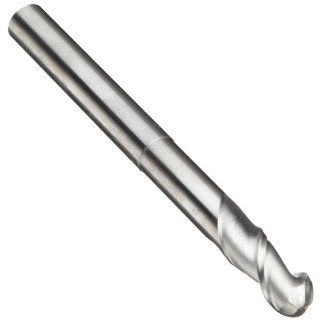 Niagara Cutter 58030 Carbide Ball Nose End Mill, Long Reach, Inch, Uncoated (Bright) Finish, Roughing and Finishing Cut, 45 Degree Helix, 2 Flutes, 6" Overall Length, 0.625" Cutting Diameter, 0.625" Shank Diameter: Industrial & Scientifi