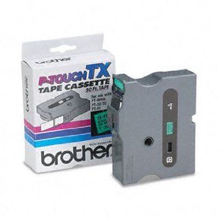Brother P Touch TX Tape Cartridge for PT 8000, PT PC, PT 30/35, 1w, Black on Green   by BND 12502051237 TX7511: Office Products