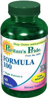 Puritan's Pride Formula 100 Multivitamins Timed Release 60 Tablets: Health & Personal Care