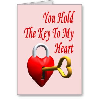 You Hold The Key To My Heart Happy Valentines Day Card