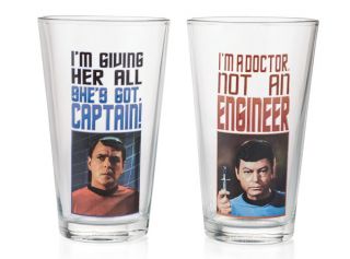 Star Trek Set of Four 16oz Pint Glass Set