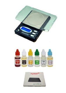 Gold Testing Kit: Electronic Lab Scale Plus Acid Test Kit   Testing 10k 14k 18k 22k 24k Gold, Silver and Platinum from Home: Jewelry