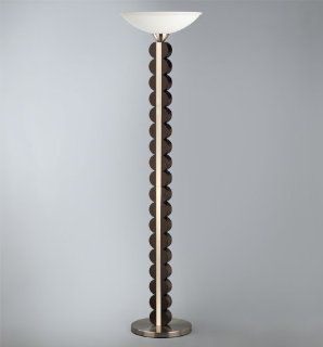 Nova Lighting Caprice Torchiere Lamp  Tall Dark Brown Contemporary Lamp with Metal Base   Floor Lamps  