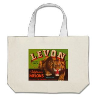 Levon Lion Melons Fruit Crate Label Bag