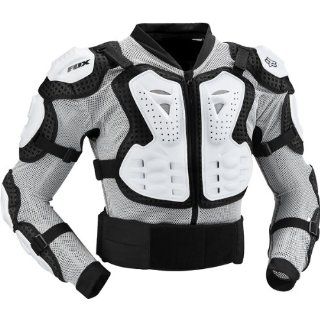 Fox Racing Titan Sport Jacket Men's Roost Deflector Motocross/Off Road/Dirt Bike Motorcycle Body Armor   White / X Large: Automotive
