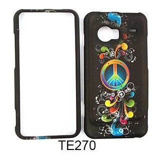 Rainbow Peace Symbol and Music Notes on Black: Cell Phones & Accessories