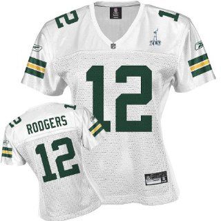 Reebok Green Bay Packers Aaron Rodgers Super Bowl XLV Women's Replica White Jersey Extra Large : Sports Fan Jerseys : Sports & Outdoors