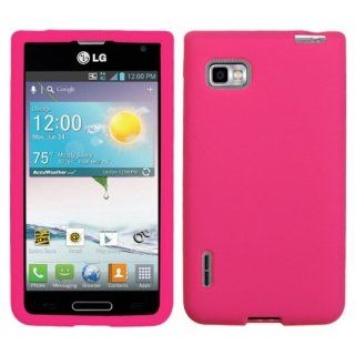 MYBAT Soft Skin Cover for LG Optimus F3 MS659   Carrying Case   Retail Packaging   Solid Hot Pink: Cell Phones & Accessories