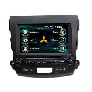 OEM REPLACEMENT IN DASH RADIO DVD GPS NAVIGATION HEADUNIT FOR MITSUBISHI OUTLANDER WITH REAR VIEW CAMERA : In Dash Vehicle Gps Units : GPS & Navigation