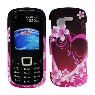 For At&t Samsung A667 Evergreen Accessory   Purple Heart Design Hard Case Cover+ Universal Stylus Pen: Cell Phones & Accessories